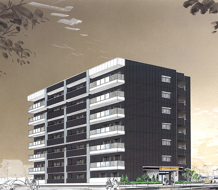 高岡末広町外観パース